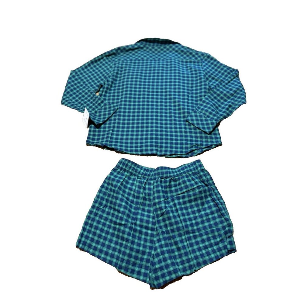 Women’s Flannel Long Sleeve Top and Shorts Pajama Set - Auden - XS - NWT - Picture 4 of 8